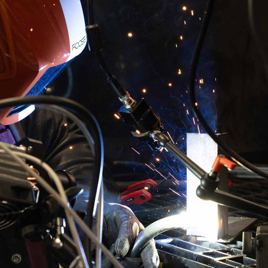 MeltView® APEX3 camera attached to mount monitoring welding.