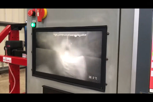 Monitor view of the monochrome MeltView® DART2 during pipe joining