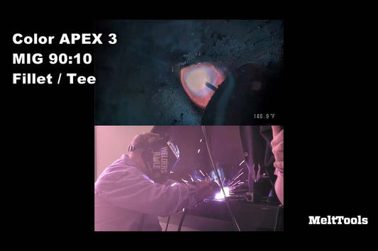 Color MeltView® APEX3 and overview camera during a MIG 90:10 fillet / tee