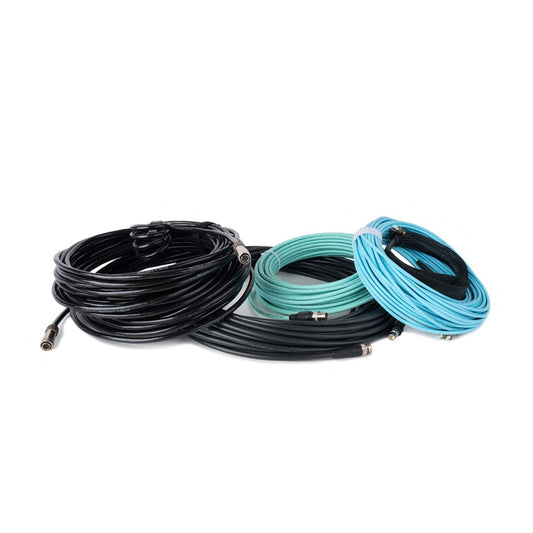 Coax, X-coded, F style, and fiber optic cables