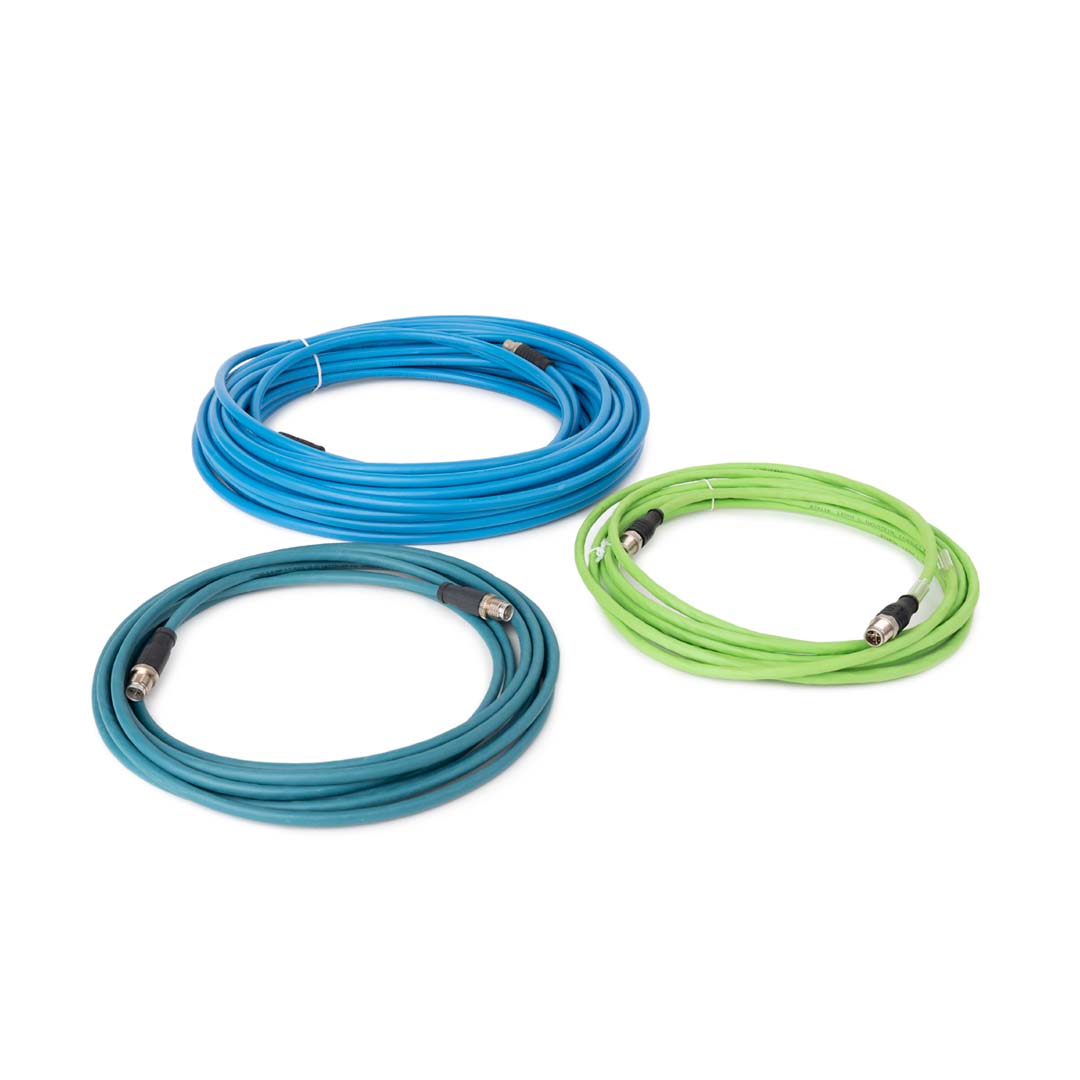 3 X-coded camera cables, different sizes