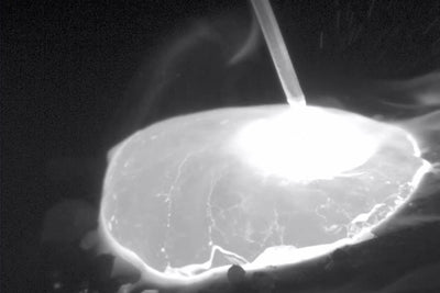 Welding with the MeltView® HT25 thermal welding camera.