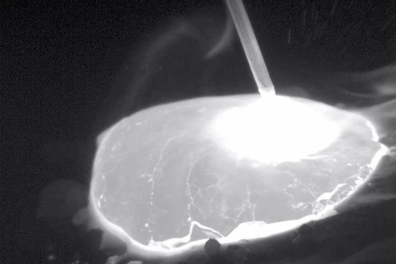Welding with the MeltView® HT25 thermal welding camera.