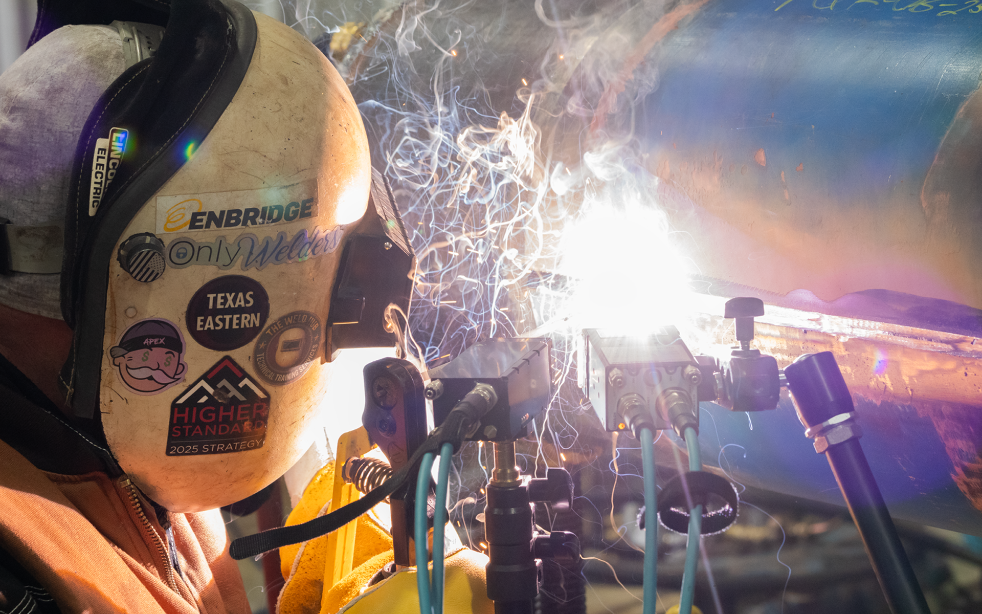 Stick weld monitoring using the MeltView® HT25 and TD25 welding cameras.