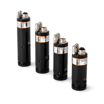 Four MeltView® PIXI cameras organize by height. PIXI cameras can come in different sizes for different welding needs.