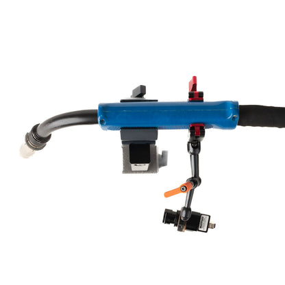 Top view of the MeltView® APEX3 camera attached to torch mount