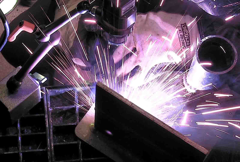 MeltView® APEX3 camera for welding education monitoring a welding demonstration up-close. Photo courtesy of Weld United.