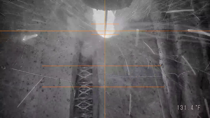 MeltView® camera with crosshairs on.