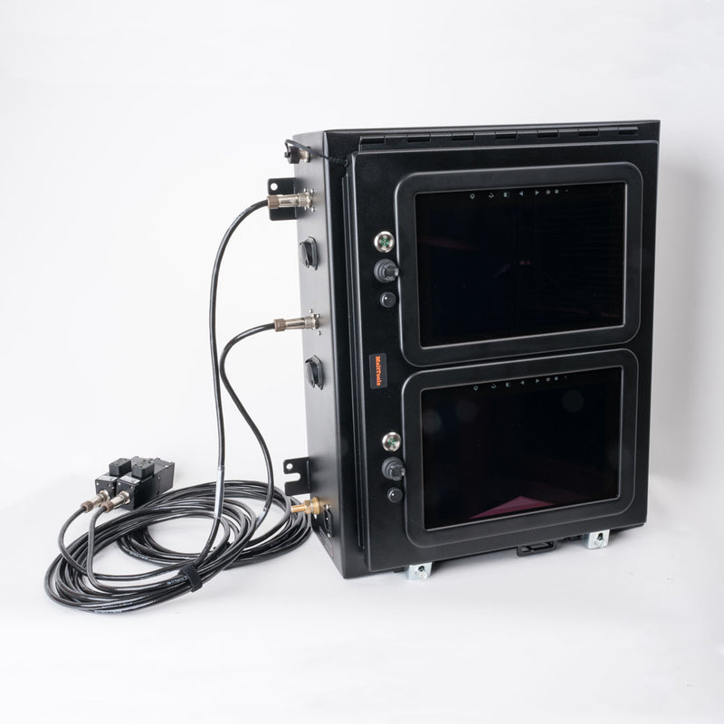 Custom dual display with controls for two MeltView® DART2 welding cameras