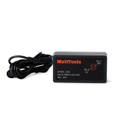 MeltView 24v international power supply, pin 1 and pin 3.