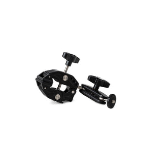Miniature free arm camera mount with C-clamp